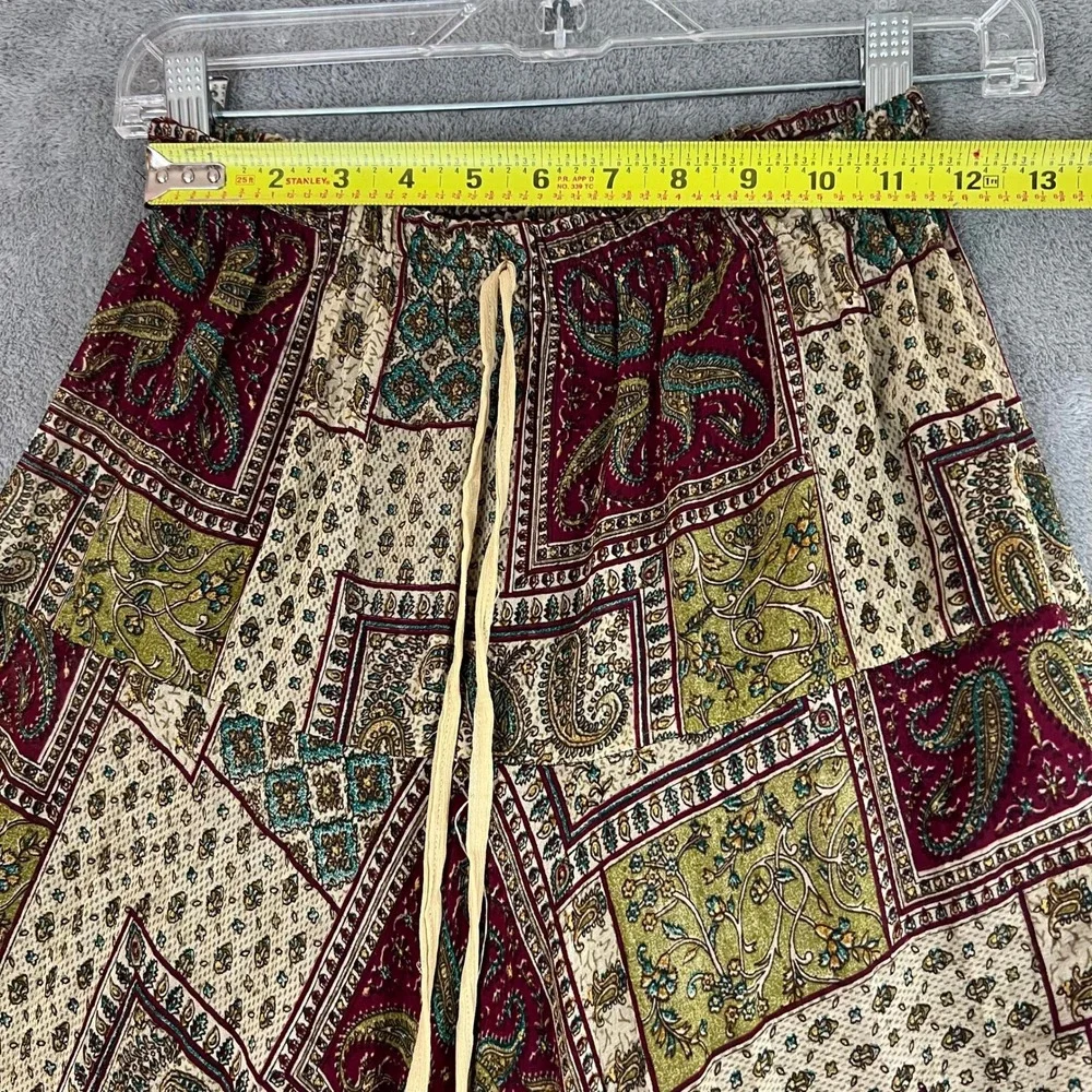 Vintage Maxi Skirt Womens XS/S Ruffle Paisley Boho Cottagecore Fairy Gypsy